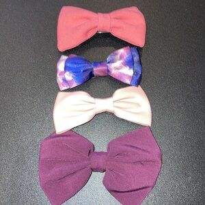 Fabric hairbow clips/ barrettes